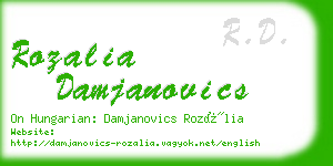 rozalia damjanovics business card